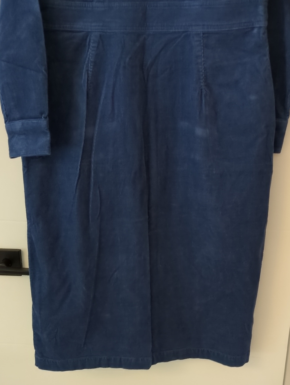Boden Flora Blue Button-Front Midi Corduroy Shirt Dress Sz 14 Fall Preppy Office - Picture 10 of 10